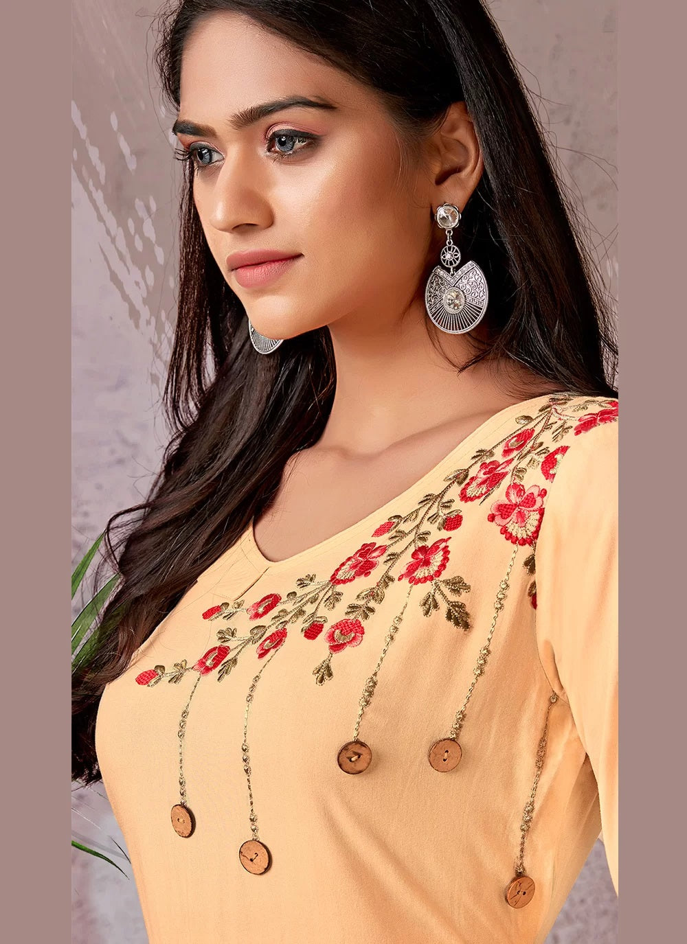 Designer Kurti with Lace Net & Cotton Silk at best price in Jaipur